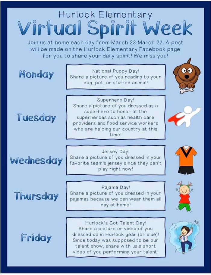Hurlock Elementary School Virtual Spirit Week